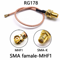 Câble de test coaxial sans fil RF U.FL MHF1/SMA-JJ, ligne de modification de routeur de haute qualité MHF4 vers SMA Mâle 0.81/RG1.13/RG178