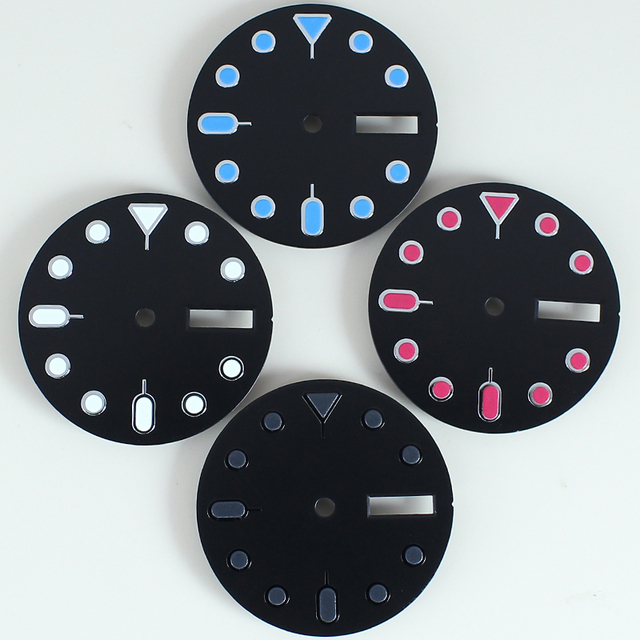 NH36 Hot Sell Copper 28.5MM Black Waterproof Watch Dial for Seiko NH36 Movement Modified Watch Parts