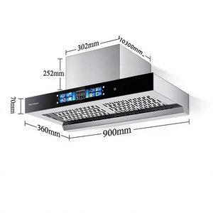 <span class=keywords><strong>Hotte</strong></span> aspirante en acier inoxydable ultra-mince à aspiration supérieure pour appartement de petite taille - Product Image 4