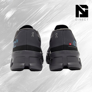 Chaussures de marche On Cloudmonster Black Original Comfort, style noir, en mesh respirant, à lacets. - Product Image 4