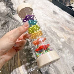 <span class=keywords><strong>Jeu</strong></span> <span class=keywords><strong>de</strong></span> coordination Montessori en bois : Tube <span class=keywords><strong>de</strong></span> pluie et Sablier sonore - Product Image 2