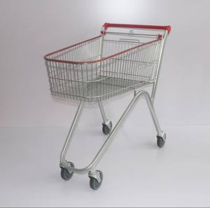 Carrello a mano in metallo per supermercato a gamba alta con fondo alto - Product Image 4