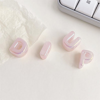 Perles 3D en acrylique marbré à grand trou, lettres de l'alphabet, pour la décoration de sacs à main faits main, fournitures pour événements et fêtes, vente en gros
