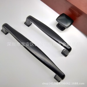 Furniture <b>Handle</b> Bar Zinc Alloy Black Minimalist Cabinet Drawer Wardrobe <b>Door</b> <b>Pull</b> 61 Durable - Product Image 3