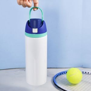 Bouteille d'eau en acier inoxydable à double paroi isolée sous vide, personnalisée, écologique, pour le sport et les voyages, avec couvercle en PP, 24 oz (350 ml) - Product Image 5