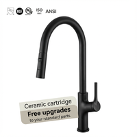 Robinet de cuisine monocommande monotrou en zinc chromé de qualité supérieure, sans plomb, avec douchette extractible 2 fonctions, certifié UPC NSF 61 9
