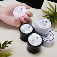 Gel de construction pour ongles HS Custom Logo Builder, sans chaleur et sans HEMA, UV LED, rose, auto-nivelant, en pots, gel dur pour extension d'ongles