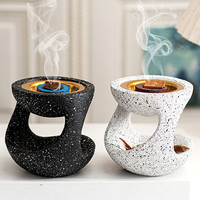 Brûleur d'encens chinois portable en céramique pour aromathérapie, cadeau original dans un emballage cartonné