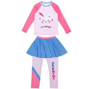 Traje de Baño de Dos Piezas para Niñas SwimBoBo, Manga Larga, Protección UPF 50, Secado Rápido, para Playa y Deportes Acuáticos - Product Image 5