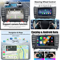 Autoradio LELV 7 pouces avec système Linux pour Mercedes Benz (Classe CLK) Écran partagé Stéréo Navigation Android Auto Lecteur vidéo