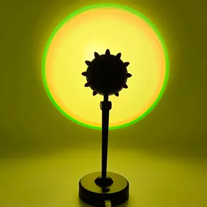 2022 nouvelle belle LED USB veilleuse coucher de soleil aura halo lampe le coucher de soleil lampe avec trépied support