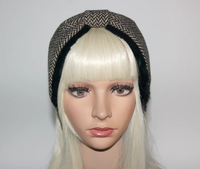 Cache-oreilles en laine fausse fourrure bandeau Turban chevrons Ski cache-oreilles pour femme Sports d'hiver course ski hiver bandeau