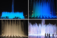 Fontaine sèche personnalisée, sûre et durable, fontaine interactive musicale DMX programmable pour enfants, fontaine sèche commerciale d'extérieur