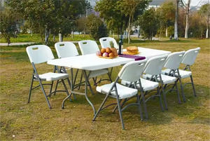 كرسي قابل للطي مريح للحفلات مع ظهر شبكي قابل للتنفس ومبطن، سهل الحمل - Product Image 4