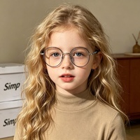 Nouvelles Lunettes Enfants Tendance 2026 Monture Complète Anti-Lumière Bleue Verres PC Ultra-Clairs Design Patte de Chat Métal Mignon