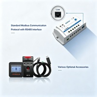 Contrôleur de charge solaire PWM EPEVER 10A 20A 30A 12V 24V Auto PV 50V IP30 avec surveillance à distance Modbus RJ45 pour les grands projets solaires
