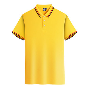 <b>Polo</b> Shirt Solid Color Contrast Trim Polyester Fiber Short Sleeve Daily Wear - Product Image 3