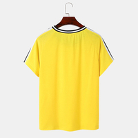 T-shirt imprimé respirant en coton 100% écologique, design unique, streetwear, impression de logo personnalisée de qualité, couleur jaune, pour hommes