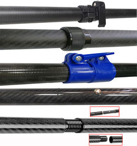 Poteau alimenté en eau panneau solaire brosse de <span class=keywords><strong>nettoyage</strong></span> fibre de carbone télescopique toit <span class=keywords><strong>nettoyage</strong></span> longue poignée pôle - Product Image 4