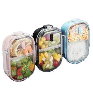 Best Verkopende Product Draagbare Voedselcontainer Opbergdoos Student Bento Lunchbox Roestvrij Staal Met Compartiment