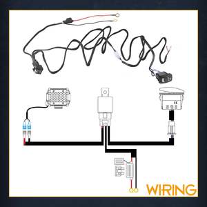Высококачественный светодиодный фонарь, жгут проводов, 1 Свинец, 12 В, 40 А, реле, предохранитель, нейлоновый жгут проводов, комплект - Product Image 2