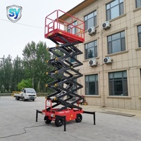 Plateforme élévatrice mobile à ciseaux hydraulique SY pour l'éclairage des terminaux de bus, la signalétique, la réparation des plafonds et l'installation d'équipements