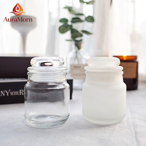 Porte-bougie cylindrique en verre style <span class=keywords><strong>Yankee</strong></span> avec couvercle, couleur personnalisée, parfum d'aromathérapie, décoration DIY pour la maison pour Noël - Product Image 5