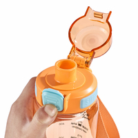 Ecozen Tritan Verrouillage de la bouteille de boisson pour enfants Lavable au lave-vaisselle Bouteille d'eau Pop Lid Full Print Outdoor Tour Bouteilles d'eau pour