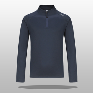 เสื้อกีฬาแขนยาวคอปกตั้งมีซิปสำหรับผู้ชาย, เสื้อกีฬาวิ่งเสื้อยืดผู้ชายคอปกมีซิปแบบครึ่งเดียวยืดการฝึกความคมชัดการดูดซึมความชื้นแห้งเร็ว - Product Image 6