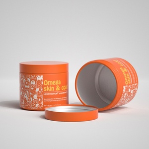 Double-Layer Aluminum Tins for Supplements | Dual Compartment Metal <b>Containers</b> for Vitamins & Health Products | Recyclable Jars - Product Image 2