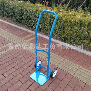 Chariot pour bouteille de gaz simple, 2 roues, bleu lac, robuste, usage industriel, en fer, véhicule utilitaire léger - Product Image 2
