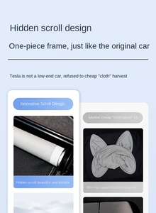 Tragaluz de techo solar eléctrico para Tesla modelo Y PVC panorámico parasol coche parasol techo - Product Image 4