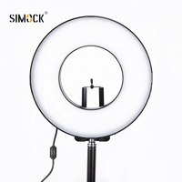 Lampe annulaire LED portable pour studio photo et vidéo, alimentée par batterie NP-F, avec contrôle DMX, intensité réglable, couleur réglable, pour selfies
