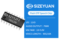 SIZEYUAN SZY52F2 SOP16 Microcontrôleur 32 bits avec puce vocale MP3 FLASH, 10 broches E/S numériques programmables, 96 secondes de mémoire vocale 16K, audio 0.5