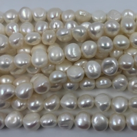 Collier de perles de culture d'eau douce baroques irrégulières naturelles de 10-12 mm pour la fabrication de bijoux DIY