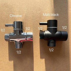 1/2 3/8 7/8 t-adapter Chrome mạ điện Brass 3 cách tắm diverter phòng tắm phụ kiện nhà vệ sinh CHẬU VỆ SINH t-adapter van - Product Image 5