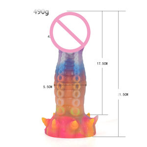 Dildo en silicone noctilucent en forme de pieuvre pour hommes et femmes, plug anal, dispositif de <span class=keywords><strong>masturbation</strong></span> souple et étanche - Product Image 6