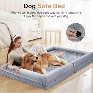 Cama ortopédica moderna y ecológica de primera calidad para perros y gatos con funda extraíble lavable L XL <span class=keywords><strong>XXL</strong></span> - Product Image 2