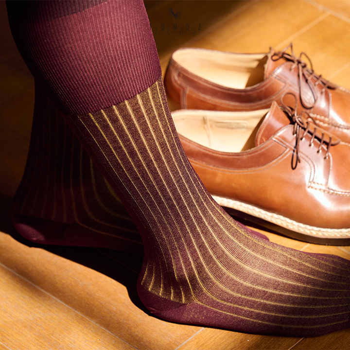 Men's Luxury Over-the-calf Dress Socks Egyptian Cotton Anti-bacterial Breathable Bottom-meticulously Crafted For The Fashionable