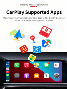 Adaptateur CarPlay sans fil USB A prenant en charge Apple CarPlay et Android Auto, adaptateur USB A vers USB C inclus, design cubique monolithique - Product Image 3