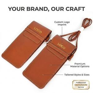 Étui à lunettes en cuir à bandoulière avec pochette <span class=keywords><strong>pour</strong></span> téléphone et cordon <span class=keywords><strong>de</strong></span> cou, étui à lunettes <span class=keywords><strong>de</strong></span> <span class=keywords><strong>soleil</strong></span> personnalisé <span class=keywords><strong>pour</strong></span> le voyage - Product Image 3