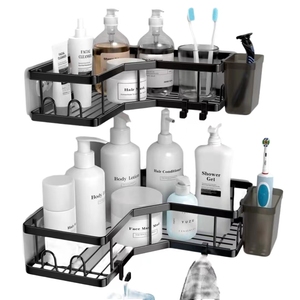 Wall Mounted Bathroom&amp;<strong>Kitchen</strong> Organizer Rack Bathroom <strong>Shower</strong> Organizer Suction Storage With Soap Holder <strong>Shower</strong> Caddy Shelf - Product Image 2