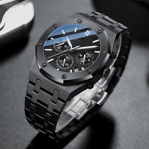 MUESTRA GRATUITA Relojes de Hombre de Negocios de Moda, Reloj de Cuarzo de Lujo, Reloj de Pulsera de Acero Inoxidable Resistente al Agua para Hombre - Product Image 3