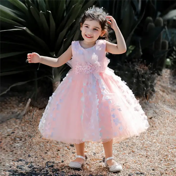 Champagne Lavender Lace Little Girls Pageant Dresses 3D Floral Appliques Toddler  Ball Gown Flower Girl Dress Floor Length Tulle First Communion Gowns From  Weddingpromgirl, $91.07 | DHgate.Com