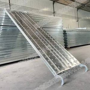 Derfon Customized Walk Board Metal Scaffold Platform Galvanized Scaffolding Catwalk Steel Scaffold Plank With Hooks