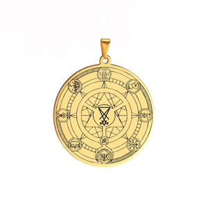 Amuleto de los Reyes <span class=keywords><strong>del</strong></span> Infierno con los Poderes de los Custodios, Talismanes para Protección y Prosperidad, Collar con Colgante de Acero Inoxidable - Product Image 6