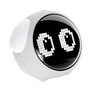 Lámpara Nocturna LED con Expresiones de Píxeles, Reloj Despertador, Alimentación USB, Electrónica Digital, Función de Despertar/Sueño, para Sala de Estar, Exterior - Product Image 4