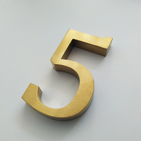 3 ans de garantie Panneaux de numéro de sol en bronze de haute qualité en acier inoxydable Publicité Led Grande Lettre Numéros de maison