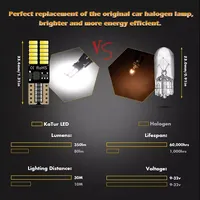 Lampes LED intérieures HOLY pour voiture, ampoules LED T10 Canbus W5W 194 168 4014 24SMD 1080LM, compatibilité universelle pour voitures 12V