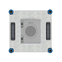 Nettoyeur de vitres robotisé carré à six buses de pulvérisation d'eau, contrôlé par application, pour nettoyage humide et sec des vitres, réservoir de 100 ml, pour la maison et l'hôtel